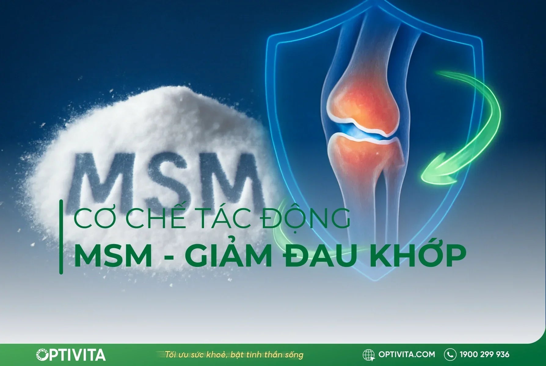 MSM giảm đau khớp: Cơ chế tác động và hiệu quả thực tế