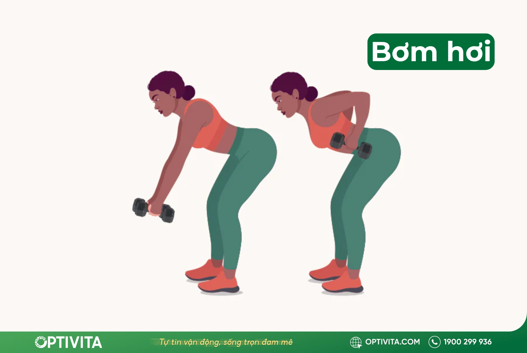 “Bơm hơi” (Bent-over rows)