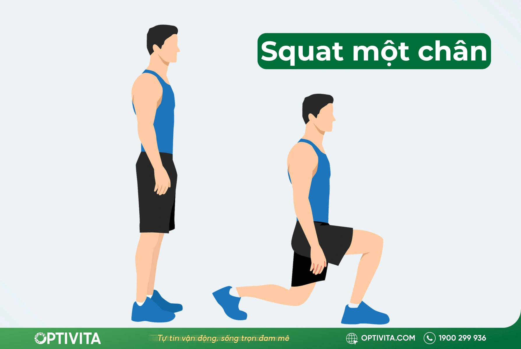 Squat một chân (Pistol squat assisted)