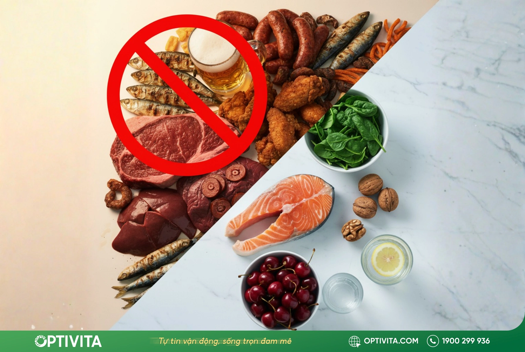 Nguyên tắc "vàng" trong chế độ ăn cho người bị gout
