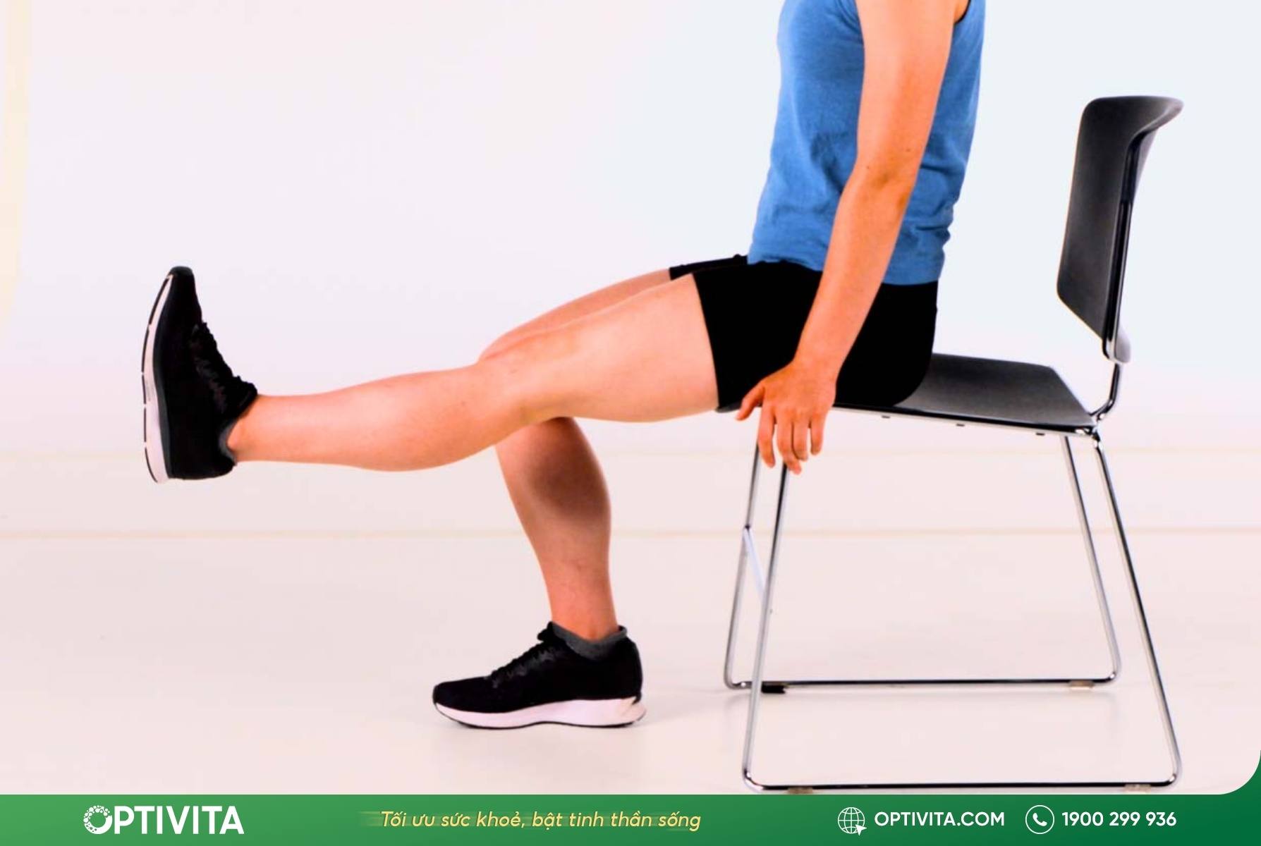 12+ bài tập vật lý trị liệu cho khớp gối giúp phục hồi chức năng 18 Ngồi duỗi thẳng gối (Seated Knee Extension)