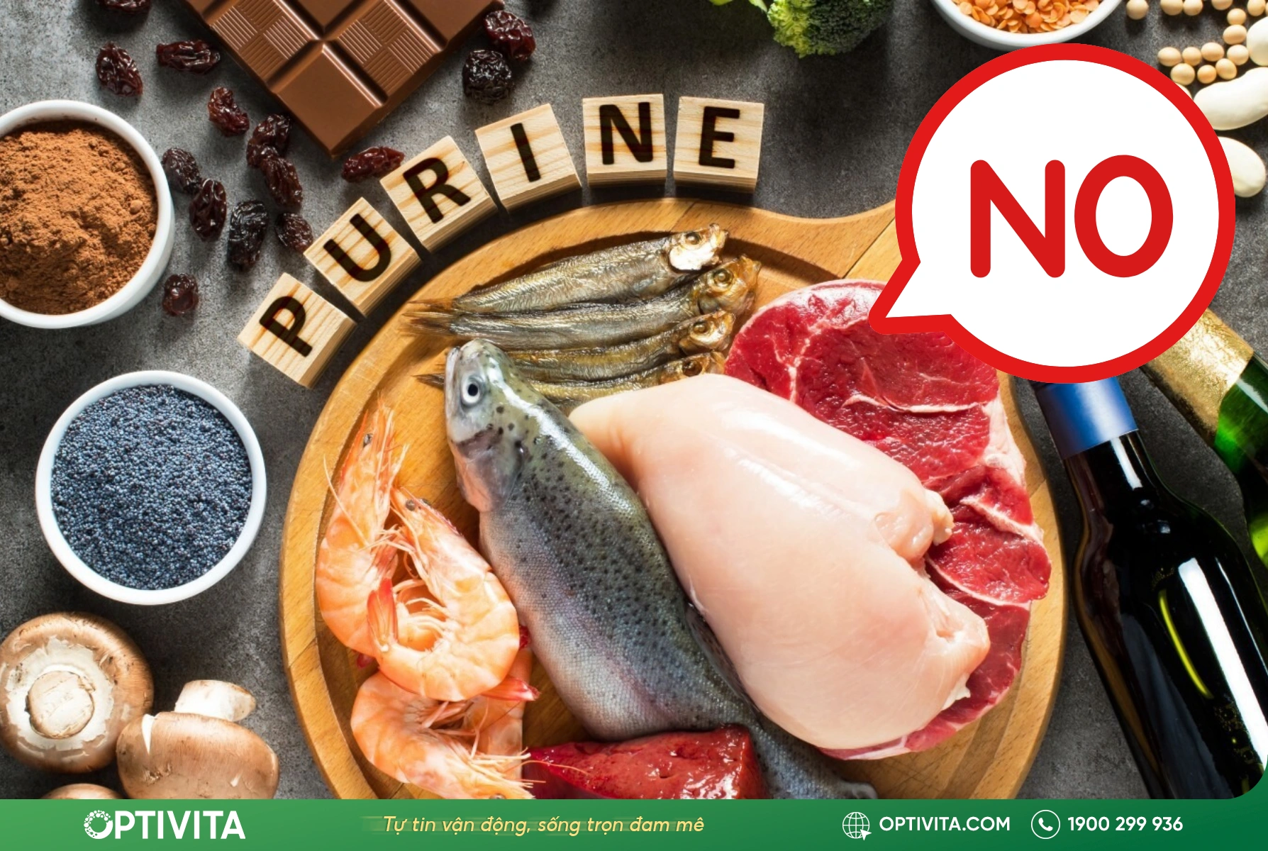 Tránh các thực phẩm giàu purin giảm đau gout