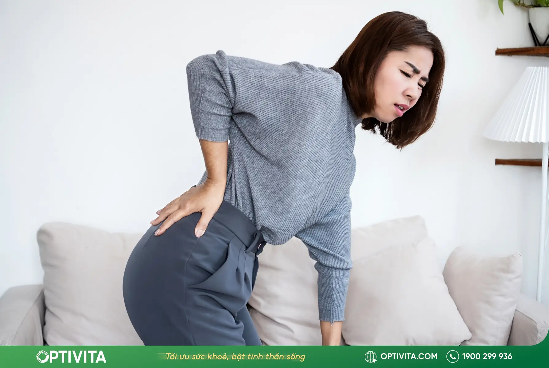 Ngồi sai tư thế kéo dài gây đau lưng dưới gần mông ở nữ giới
