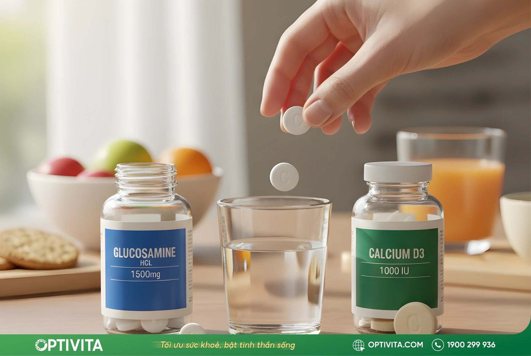 uống Glucosamine với Canxi được không?